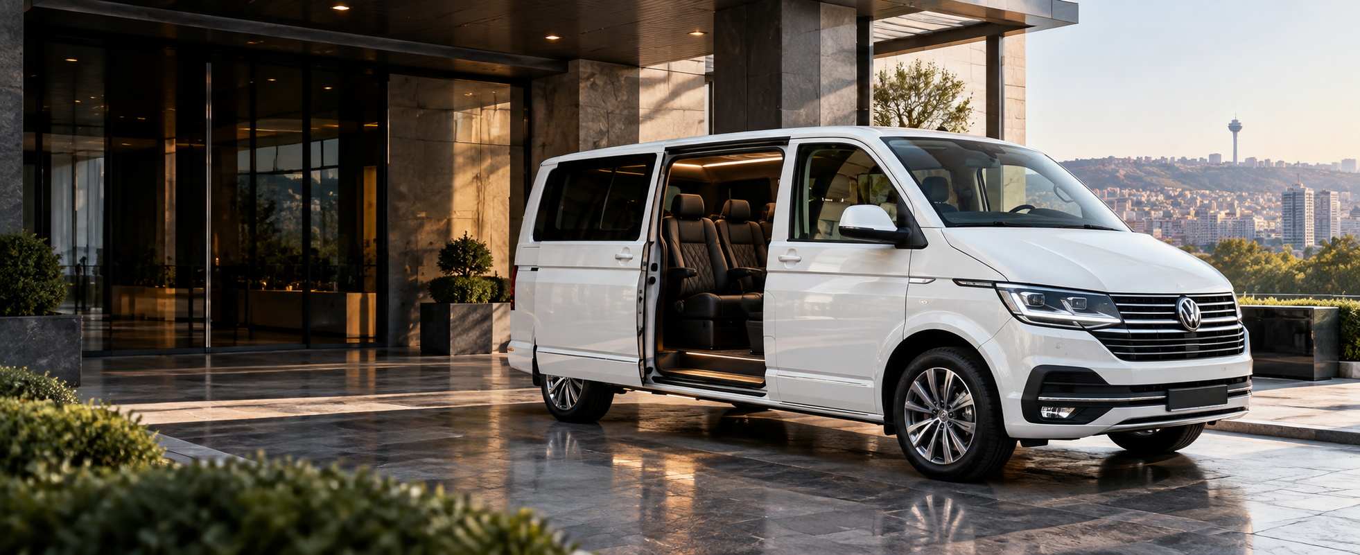 VIP minibüs transfer hizmeti için temsili lüks araç görseli